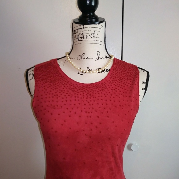Velvet by Graham & Spencer Faux Suede Beaded Tank - Picture 4 of 8